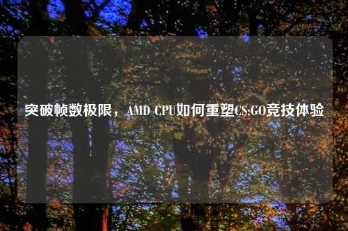 突破帧数极限，AMD CPU如何重塑CS:GO竞技体验