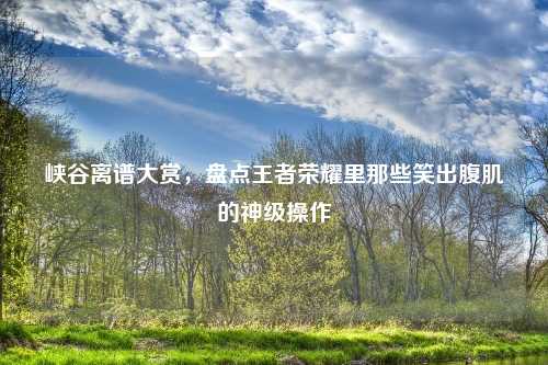 峡谷离谱大赏，盘点王者荣耀里那些笑出腹肌的神级操作