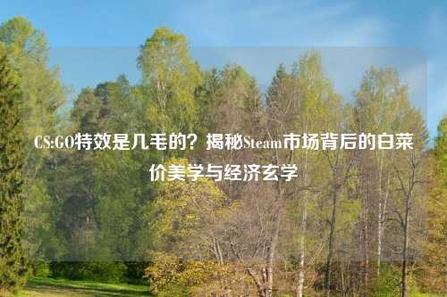 CS:GO特效是几毛的？揭秘Steam市场背后的白菜价美学与经济玄学
