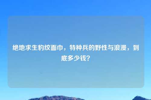 绝地求生豹纹面巾，特种兵的野性与浪漫，到底多少钱？