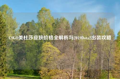 CSGO美杜莎皮肤价格全解析与2019Dota2出装攻略