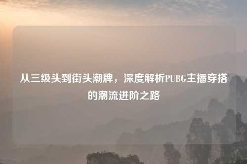 从三级头到街头潮牌，深度解析PUBG主播穿搭的潮流进阶之路