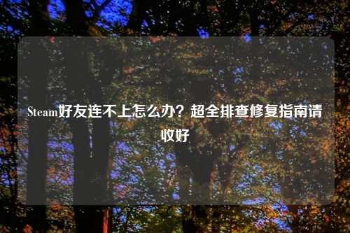 Steam好友连不上怎么办？超全排查修复指南请收好