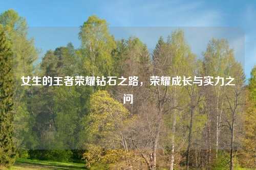 女生的王者荣耀钻石之路，荣耀成长与实力之问