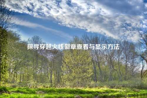 探寻穿越火线徽章查看与显示     