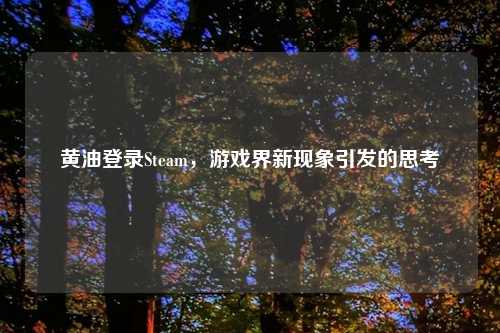 黄油登录Steam，游戏界新现象引发的思考