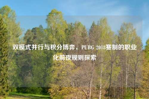 双模式并行与积分博弈，PUBG 2018赛制的职业化前夜规则探索
