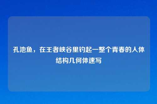 孔池鱼，在王者峡谷里钓起一整个青春的人体结构几何体速写