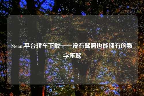 Steam平台轿车下载——没有驾照也能拥有的数字座驾