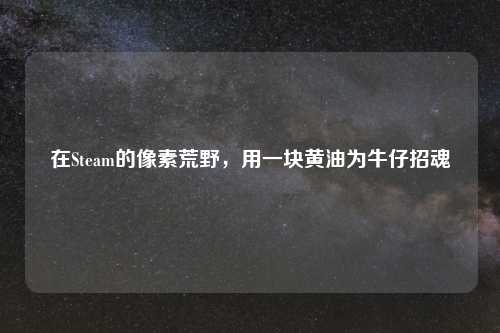 在Steam的像素荒野,用一块黄油为牛仔招魂