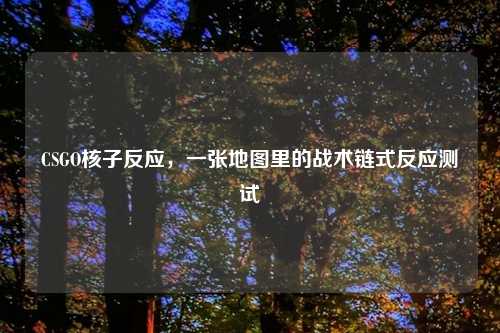 CSGO核子反应，一张地图里的战术链式反应测试