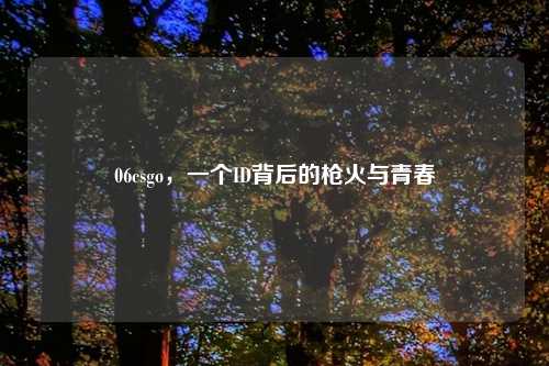 06csgo，一个ID背后的枪火与青春