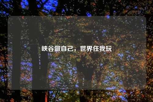 峡谷做自己，世界任我玩