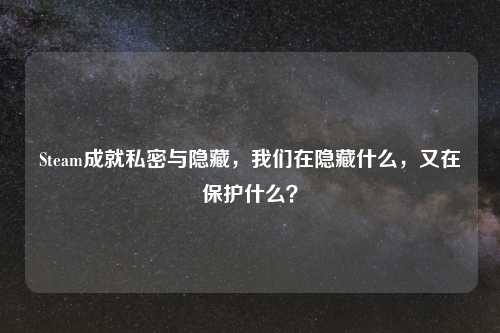 Steam成就私密与隐藏，我们在隐藏什么，又在保护什么？