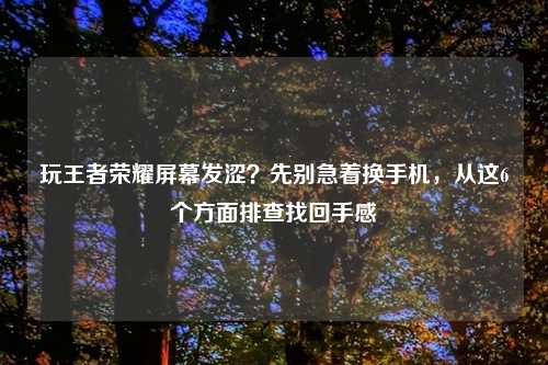 玩王者荣耀屏幕发涩？先别急着换手机，从这6个方面排查找回手感