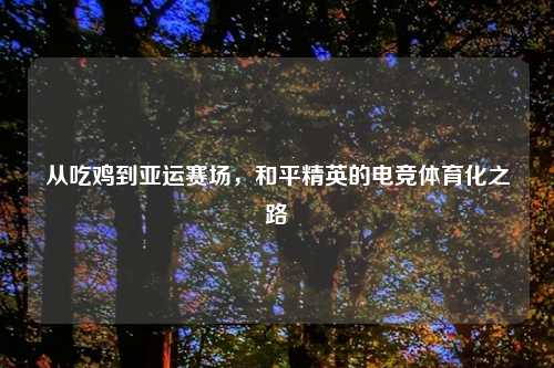 从吃鸡到亚运赛场,和平精英的电竞体育化之路