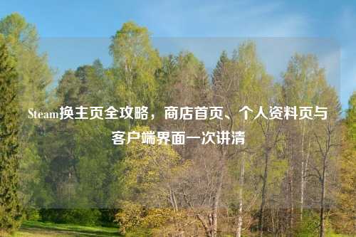 Steam换主页全攻略，商店首页、个人资料页与客户端界面一次讲清