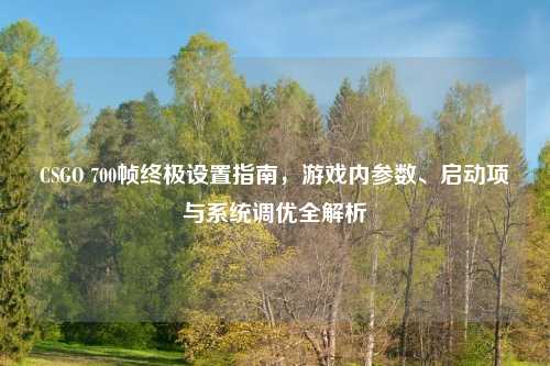 CSGO 700帧终极设置指南，游戏内参数、启动项与系统调优全解析