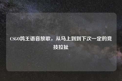 CSGO鸽王语音放歌，从马上到到下次一定的竞技拉扯